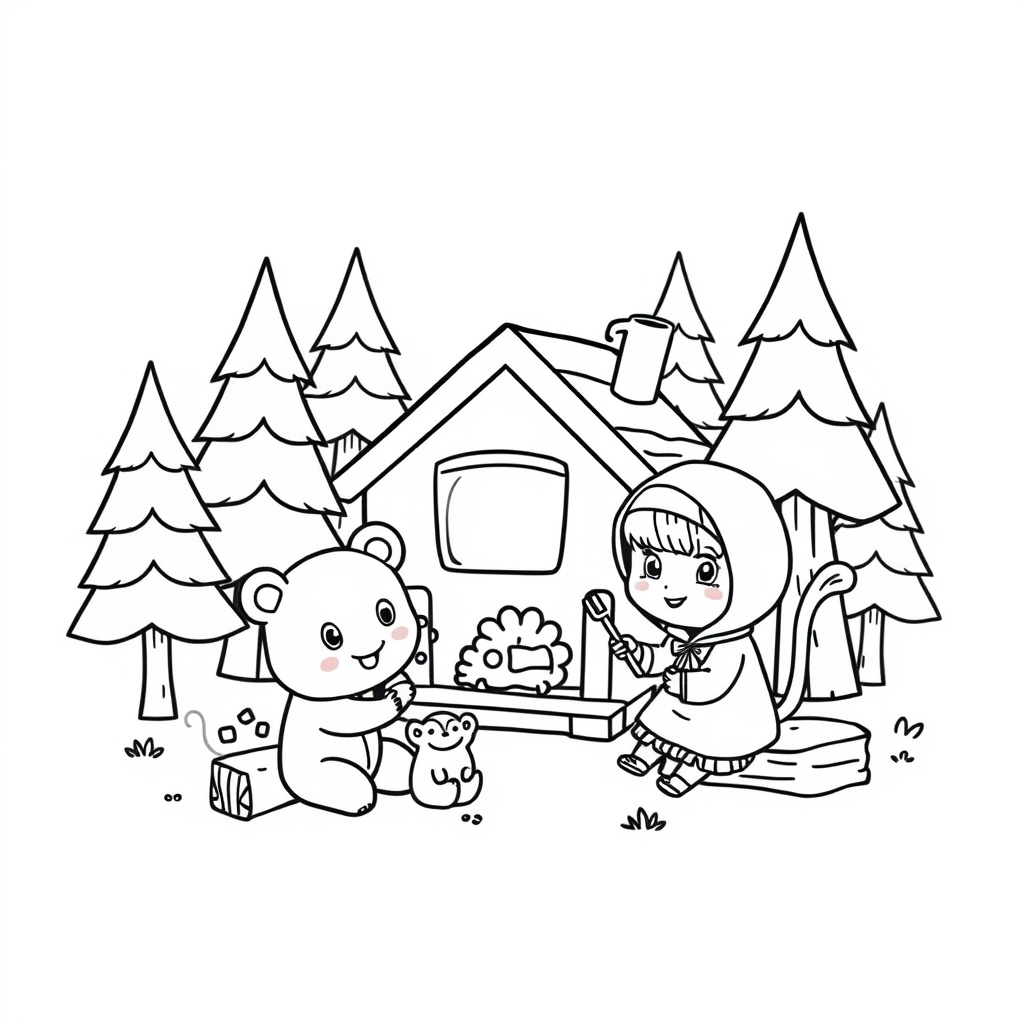 Masza i Niedźwiedź: Przygodowa Kolorowanka