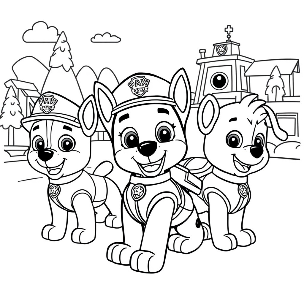 Kolorowanka z Psiego Patrolu