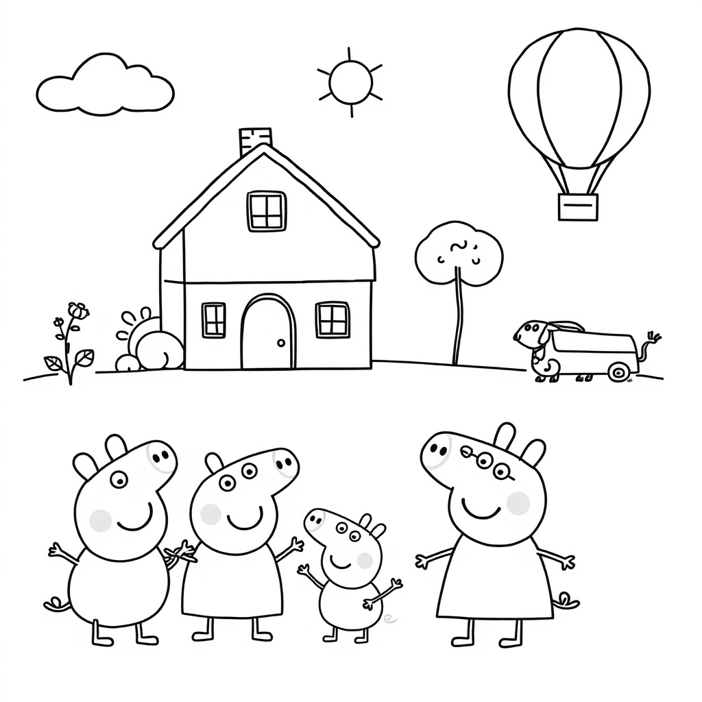 Peppa Pig Coloring Book: Peppa's World
