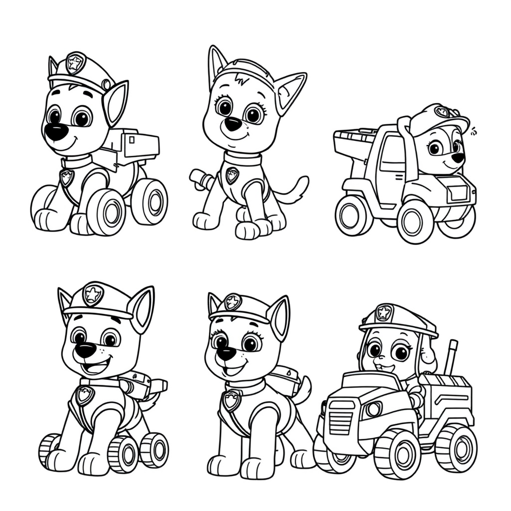 Libro de Colorear de Aventuras de Patrulla Canina