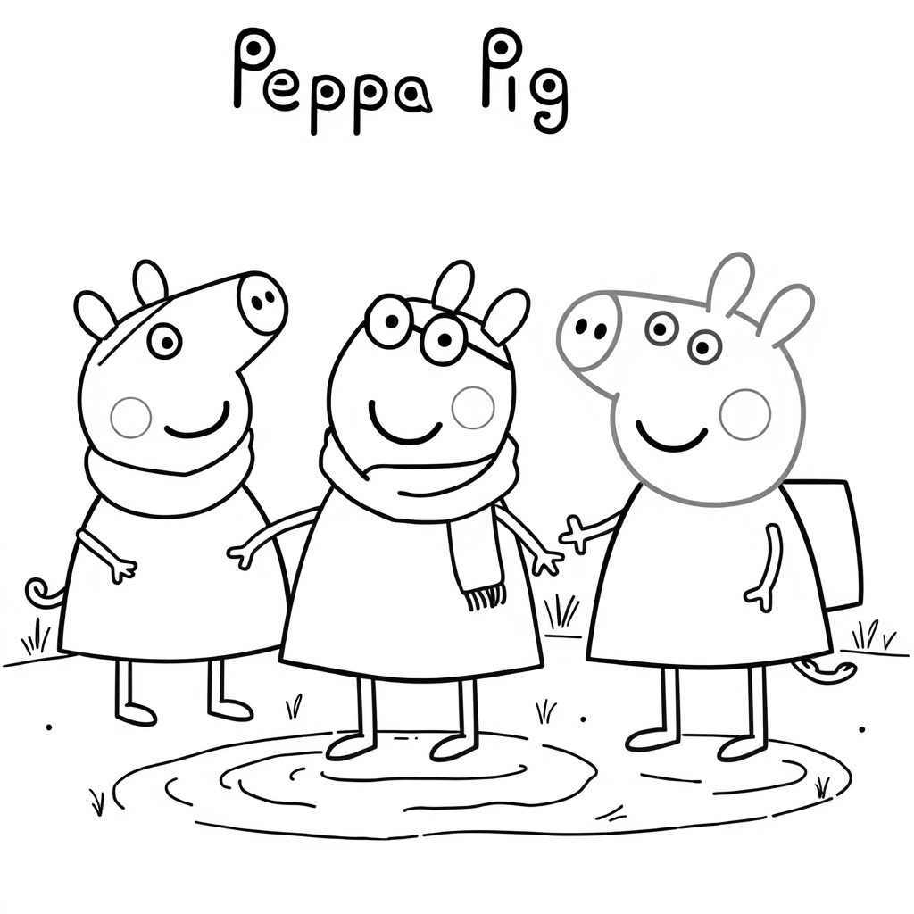 Kolorowanka Peppa Pig Szalone Przygody