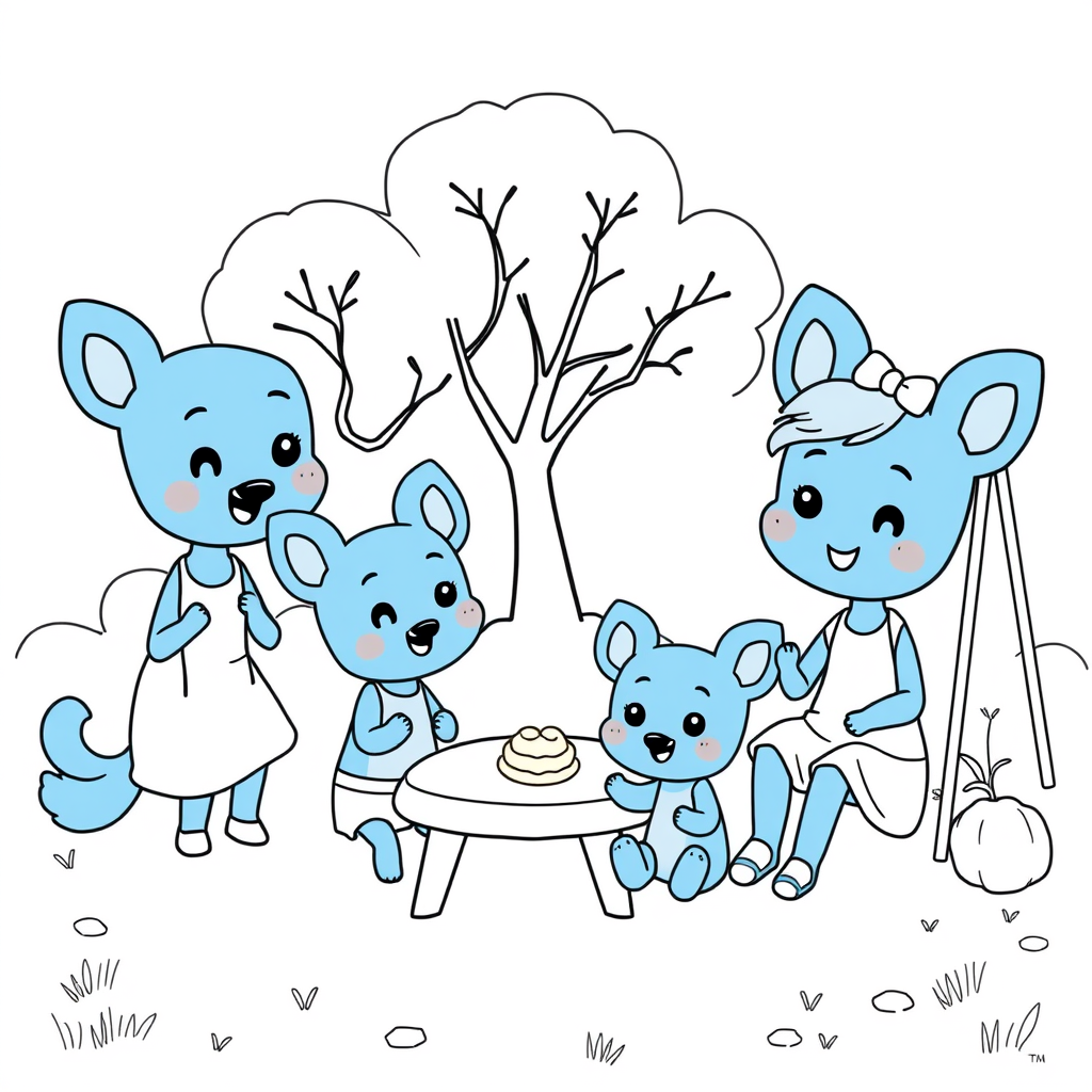 Kolorowanka Bluey: Przygody w Parku