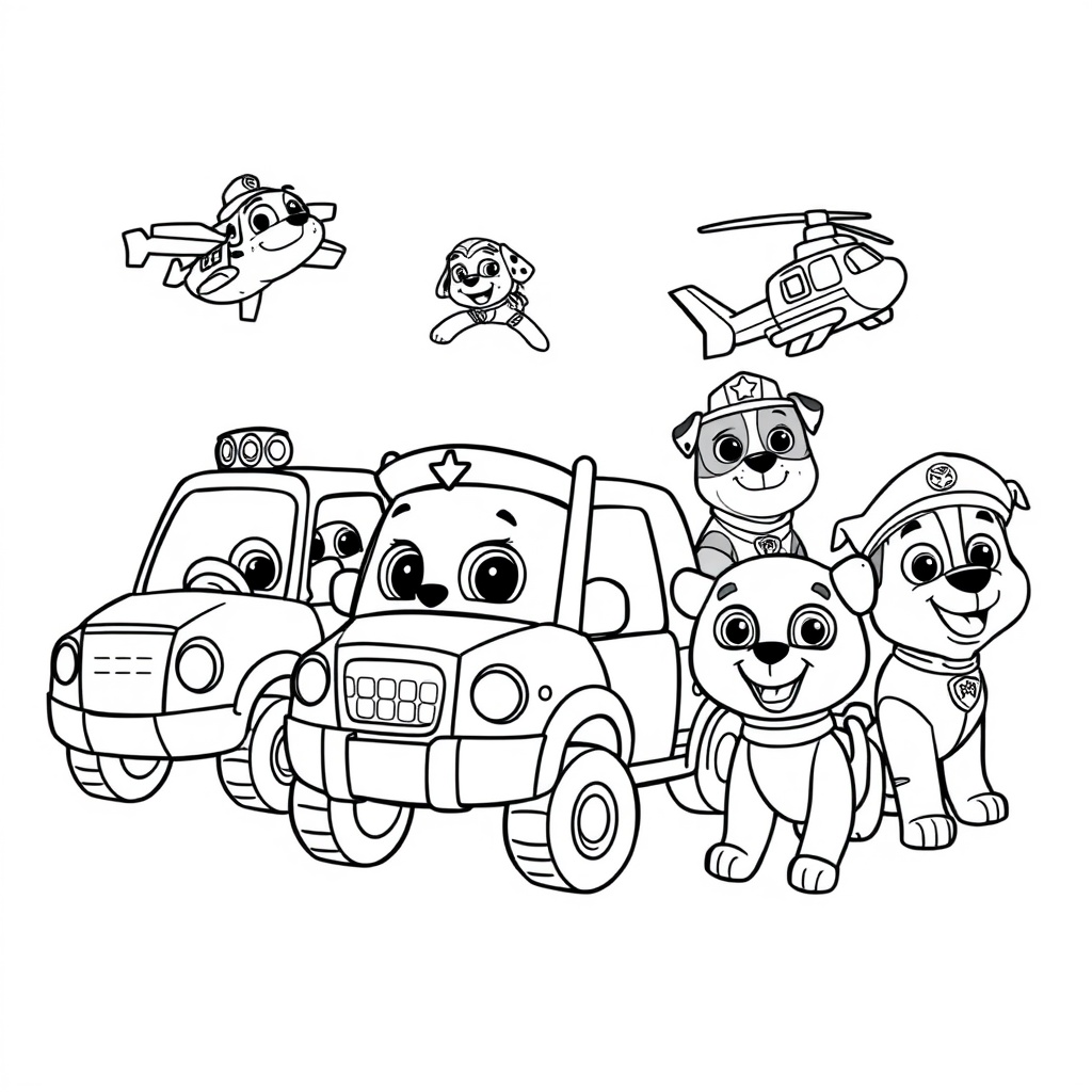 Libro para colorear de Patrulla Canina