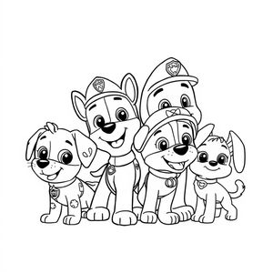 Coloring Book: PAW Patrol in Action