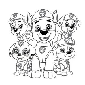 Kolorowanka: Psi Patrol