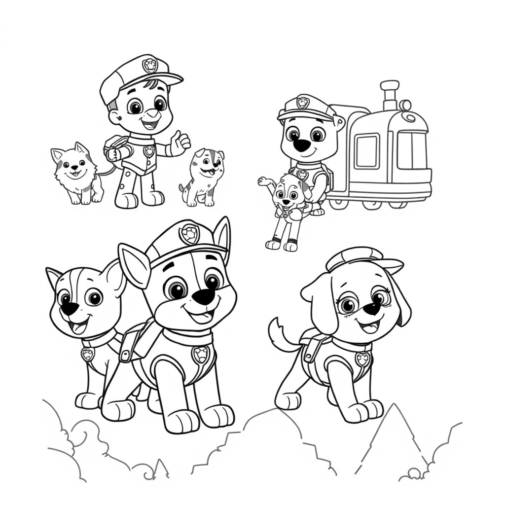 Psi Patrol: Kolorowanka Bohaterowie w Akcji