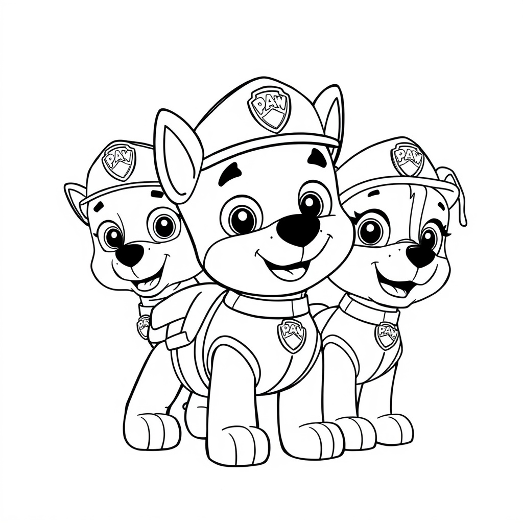 Kolorowanka Ekipa na 4 Łapy