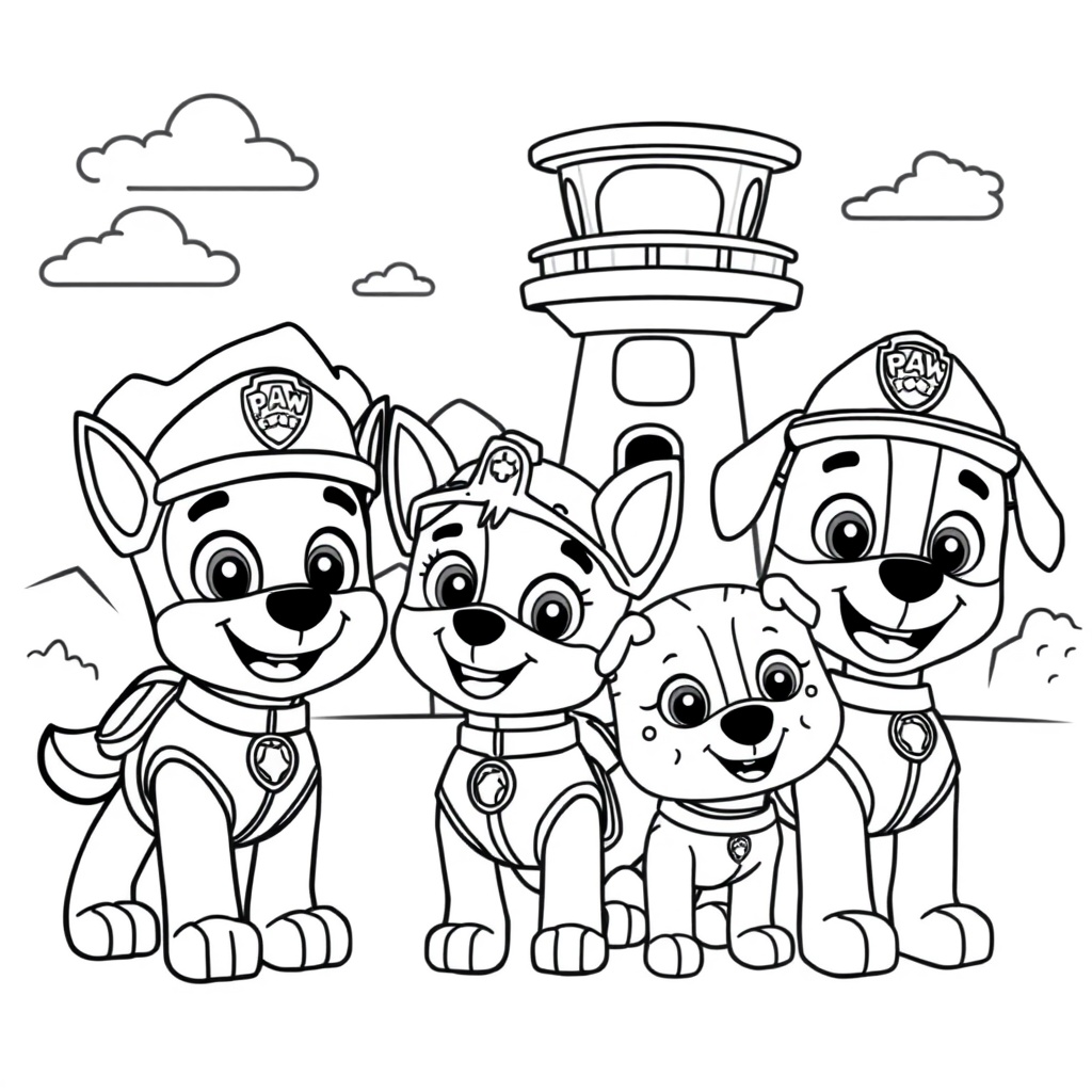Coloring Book: PAW Patrol to the Rescue