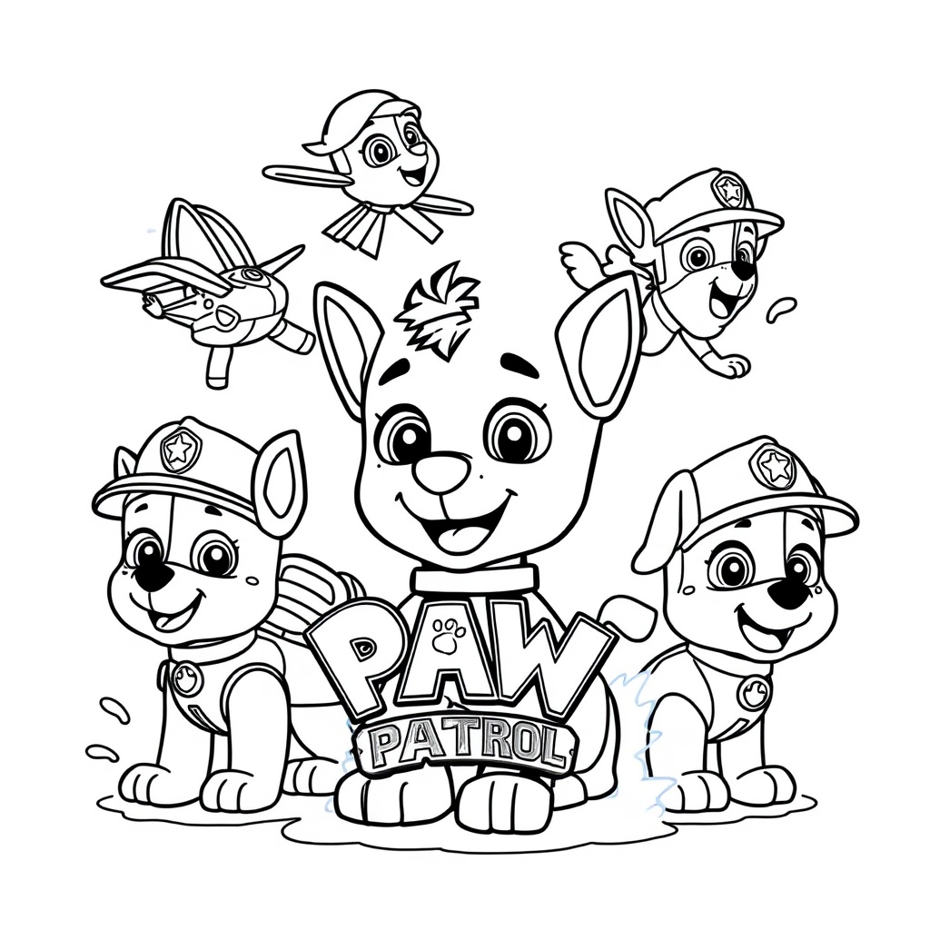 Kolorowanka z Psiego Patrolu