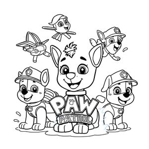 Kolorowanka z Psiego Patrolu