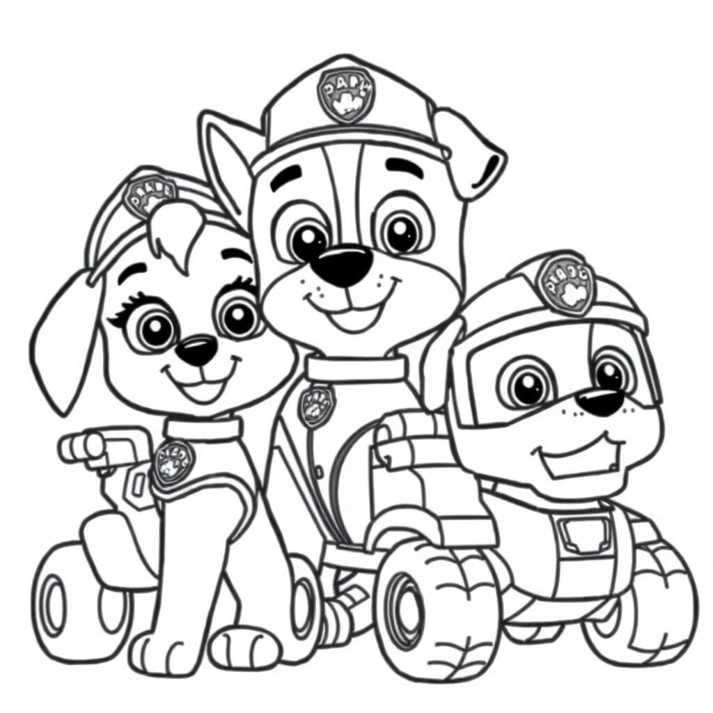 Psi Patrol Akcja Kolorowanie