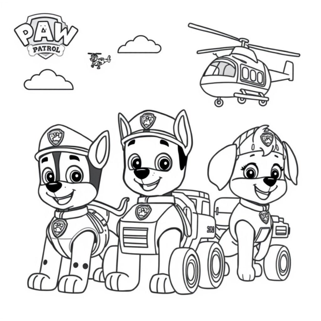 Psi Patrol: Akcja Kolorowanka