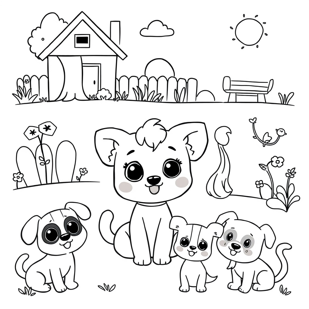 Kolorowanka: Bluey i przyjaciele