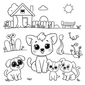 Coloring Book: Bluey and Friends