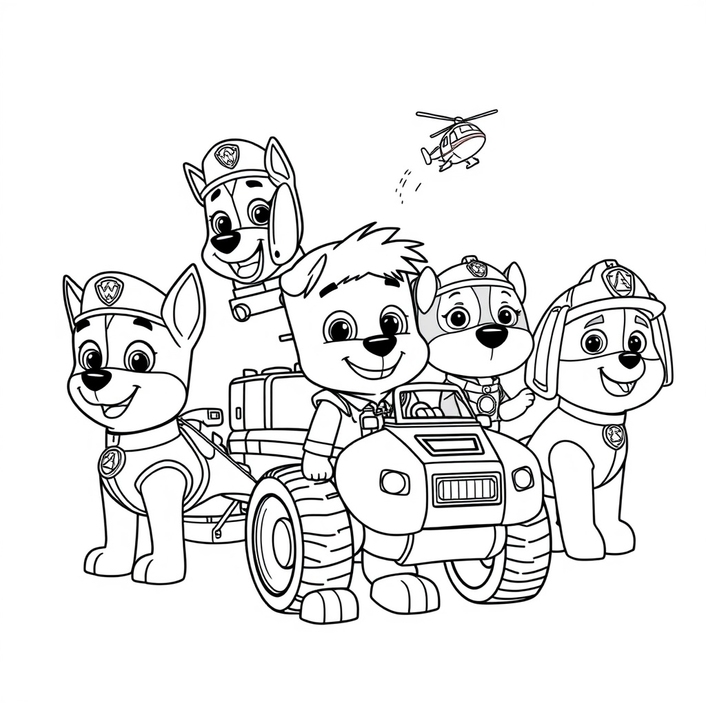 Patrulla Canina - Libro de colorear de aventuras