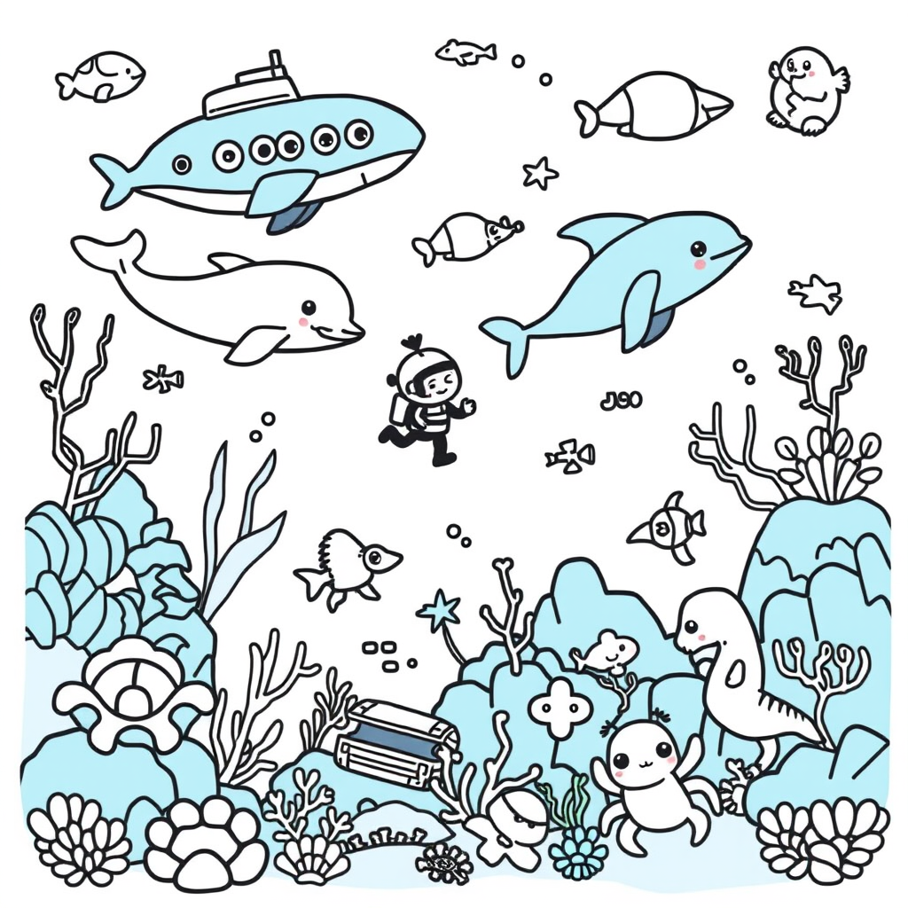 Luces Emocionantes: Aventura en el Mundo Marino