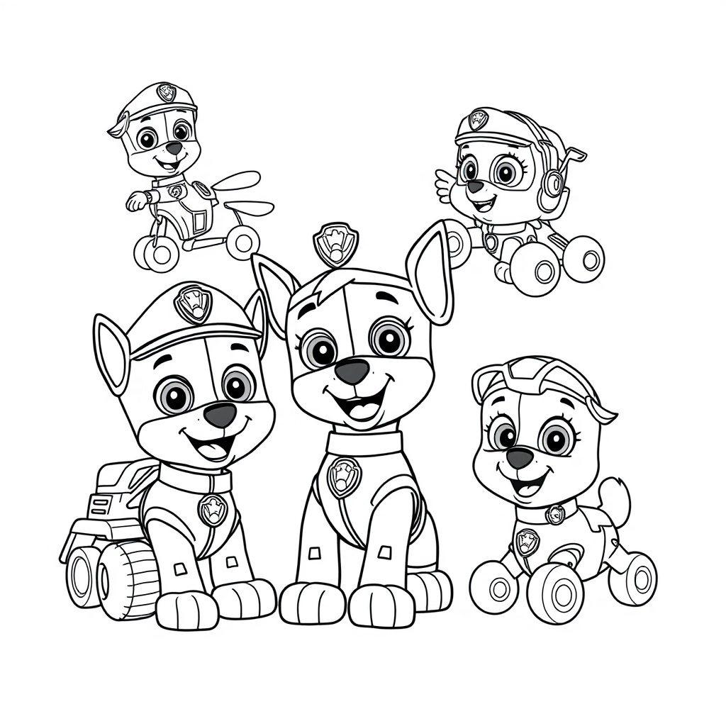 Kolorowanka: Psi Patrol w Akcji