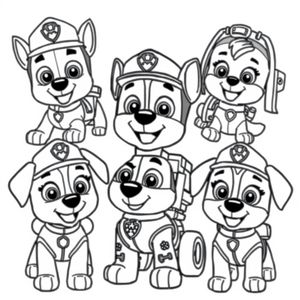 Coloring Book: PAW Patrol in Action!