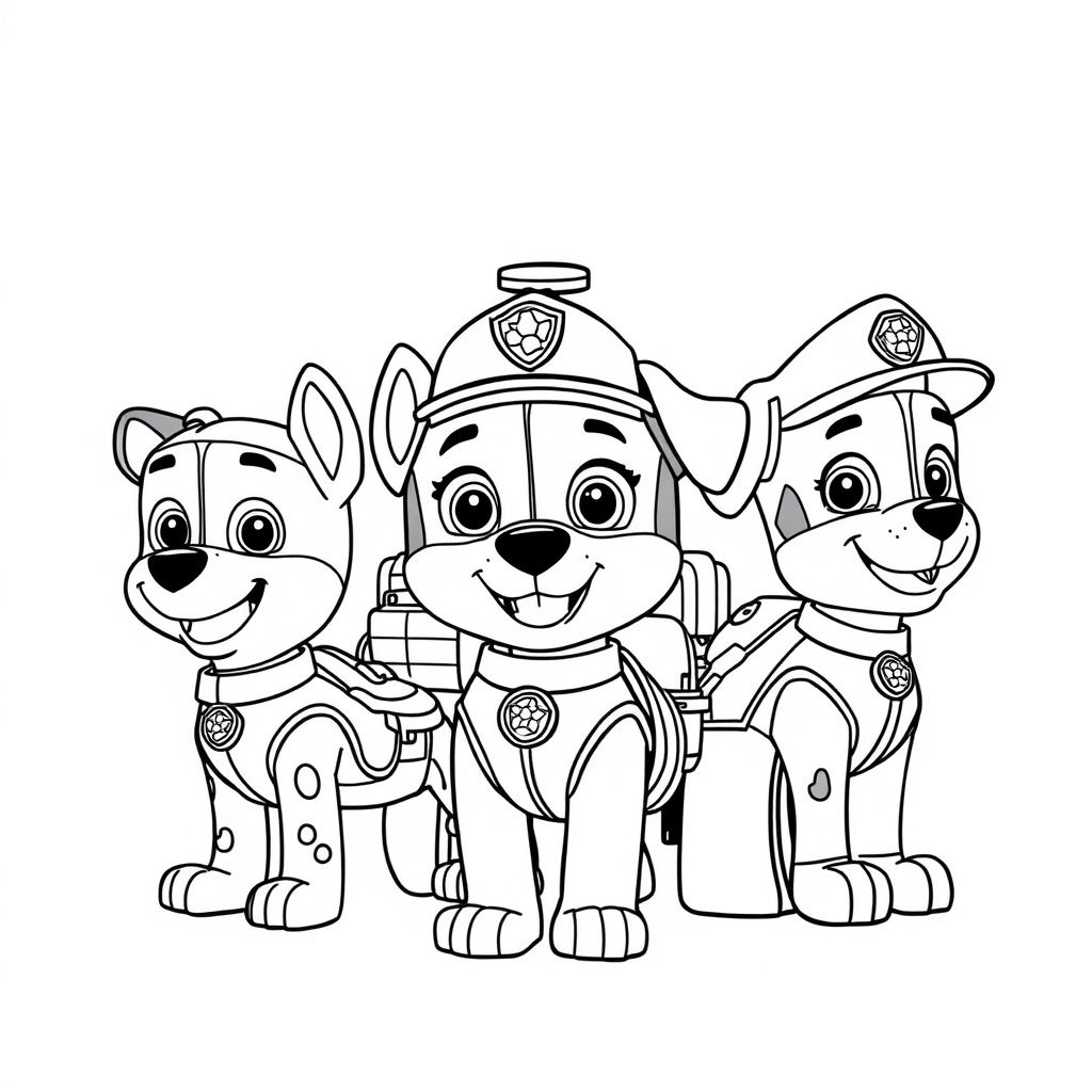 Kolorowanka: Psi Patrol na Akcji