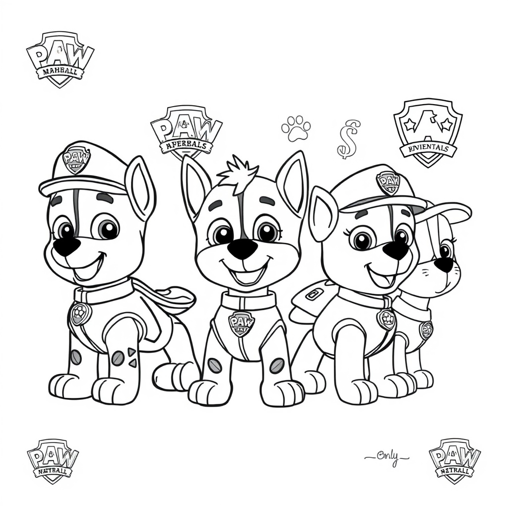 Kolorowanka: Psia Brygada na Ratunek