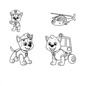 Kolorowanka: Psi Patrol na misji