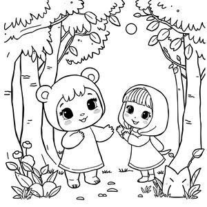 Masha i Niedźwiedź - Kolorowanka