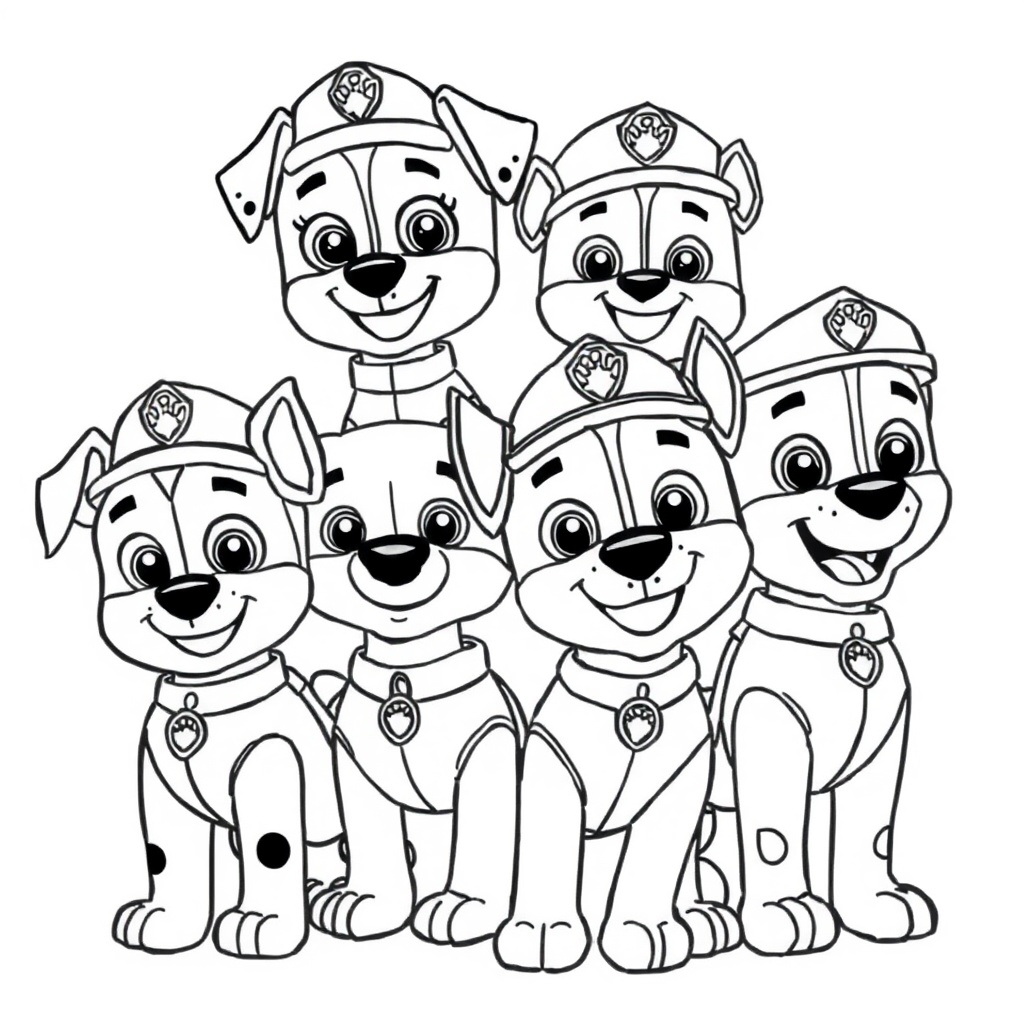 Libro para Colorear de Patrulla de Cachorros