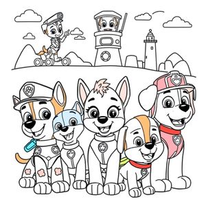 Kolorowanka Pieski na Patrolu