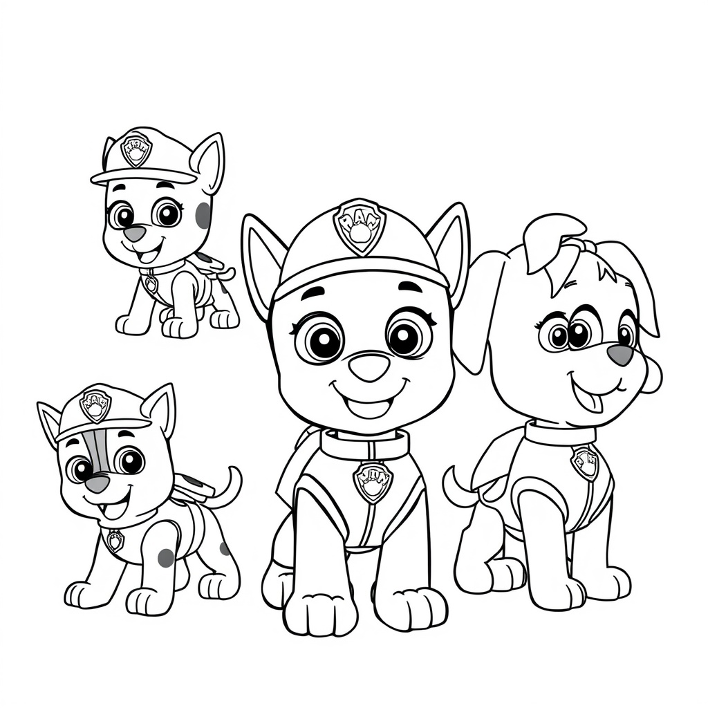 Kolorowanka: Psi Patrol Akcji