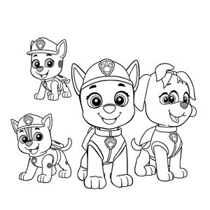 Kolorowanka: Psi Patrol Akcji