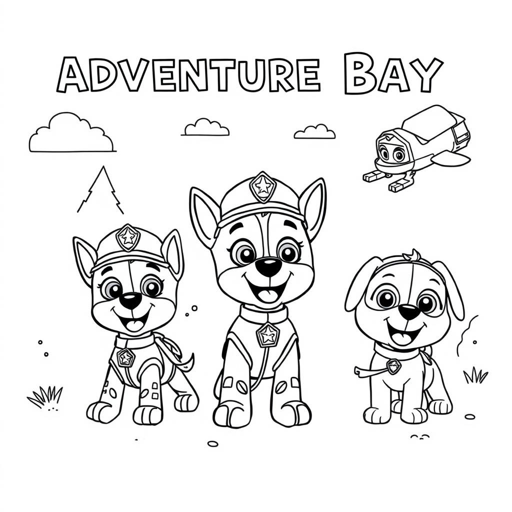 Libro para Colorear de La Patrulla Canina