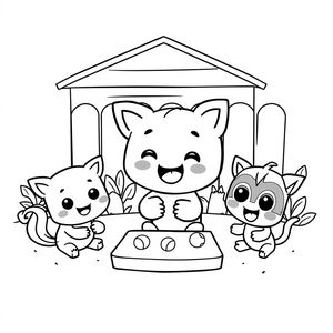 Kolorowanka: Podróże Bluey