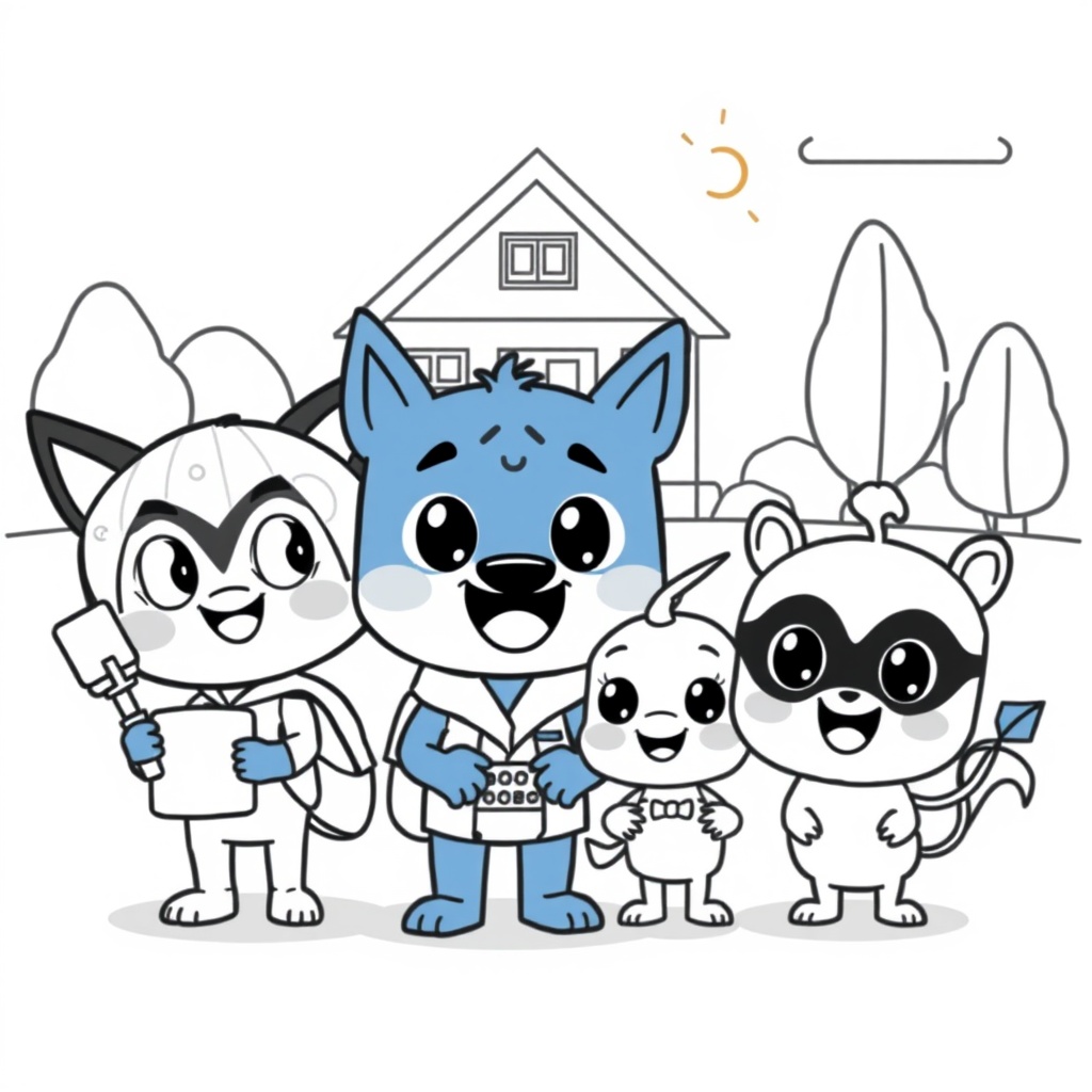 Bluey Coloring Book
