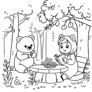 Masha and the Bear Coloring Book
