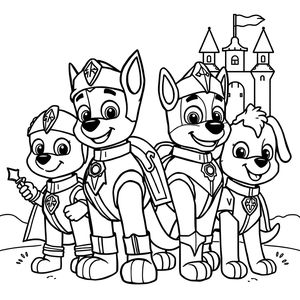 Kolorowanka Rycerze Paw Patrol
