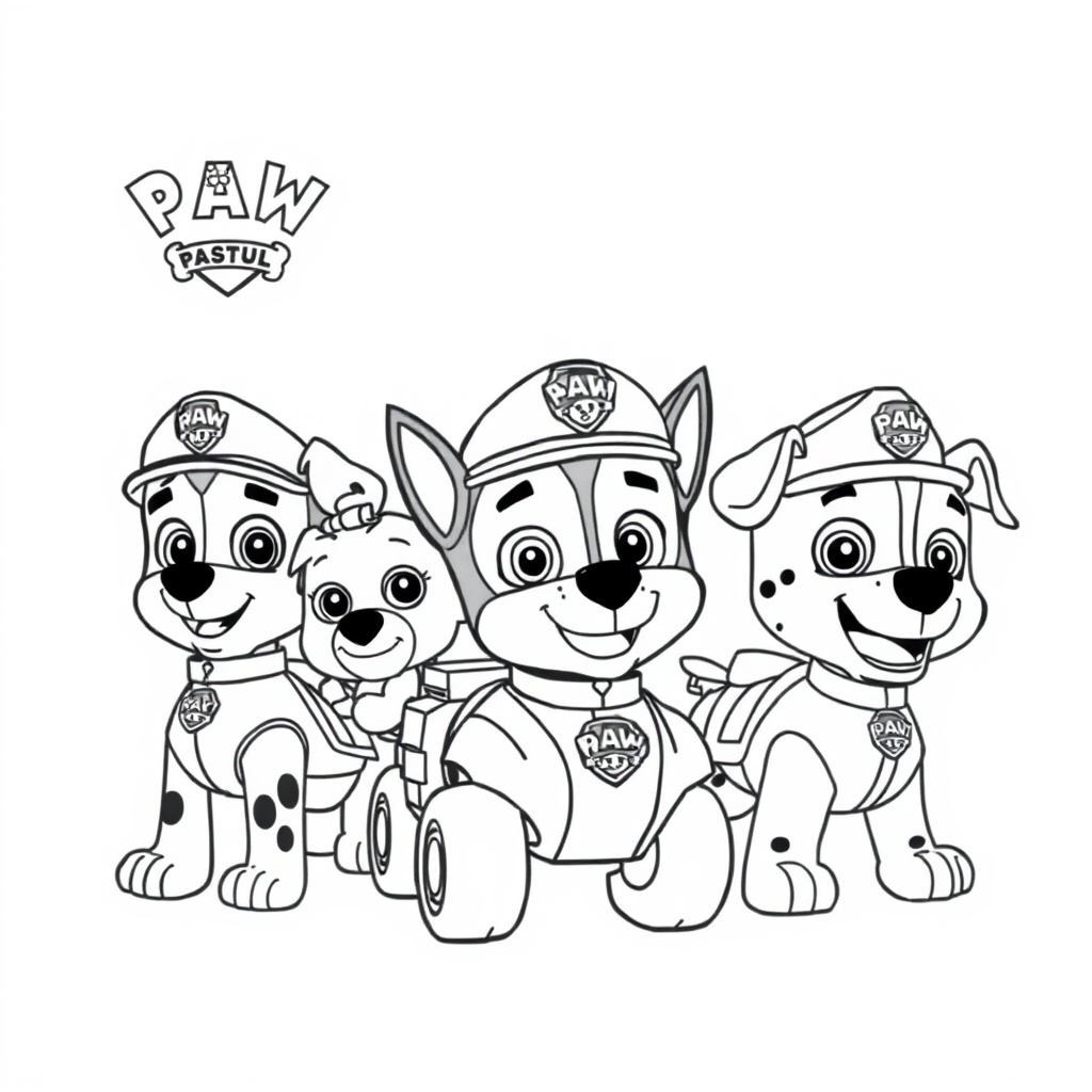 Kolorowanka: Psia Akademia PAW Patrol