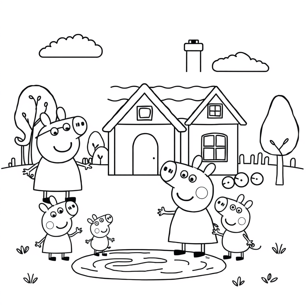 Kolorowanka: Świat Peppy