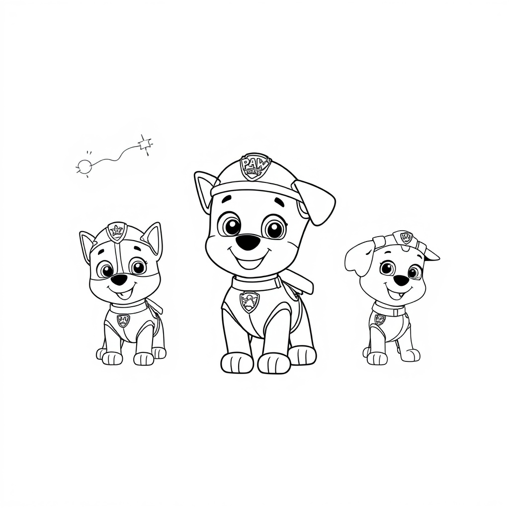 Kolorowanka z Psiego Patrolu