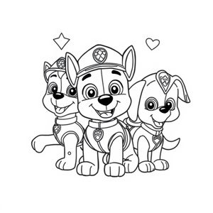 Coloring Book: PAW Patrol in Action