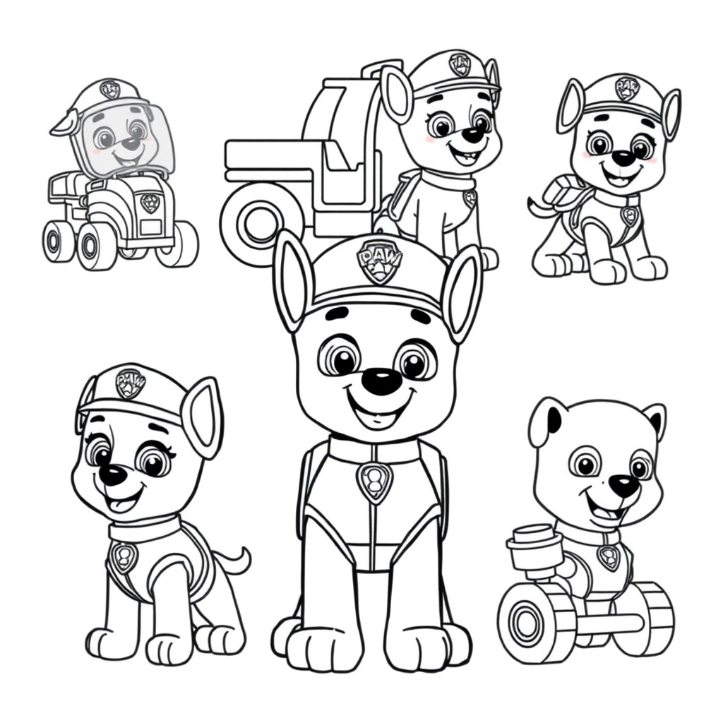 Kolorowanka: Psi Patrol w Akcji