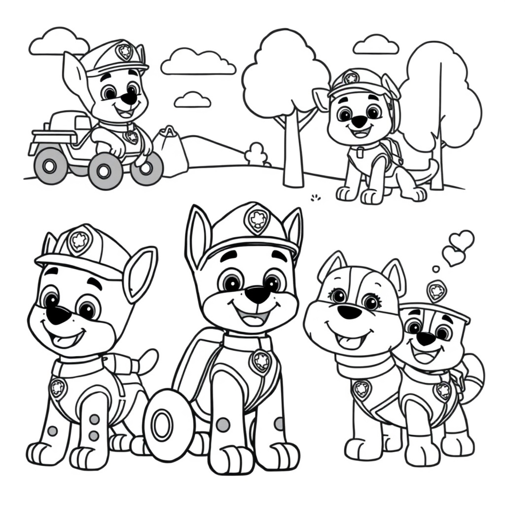 Patrulla Canina: Aventura de Colorear