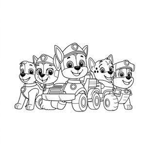 Kolorowanka: Psia Zbiórka