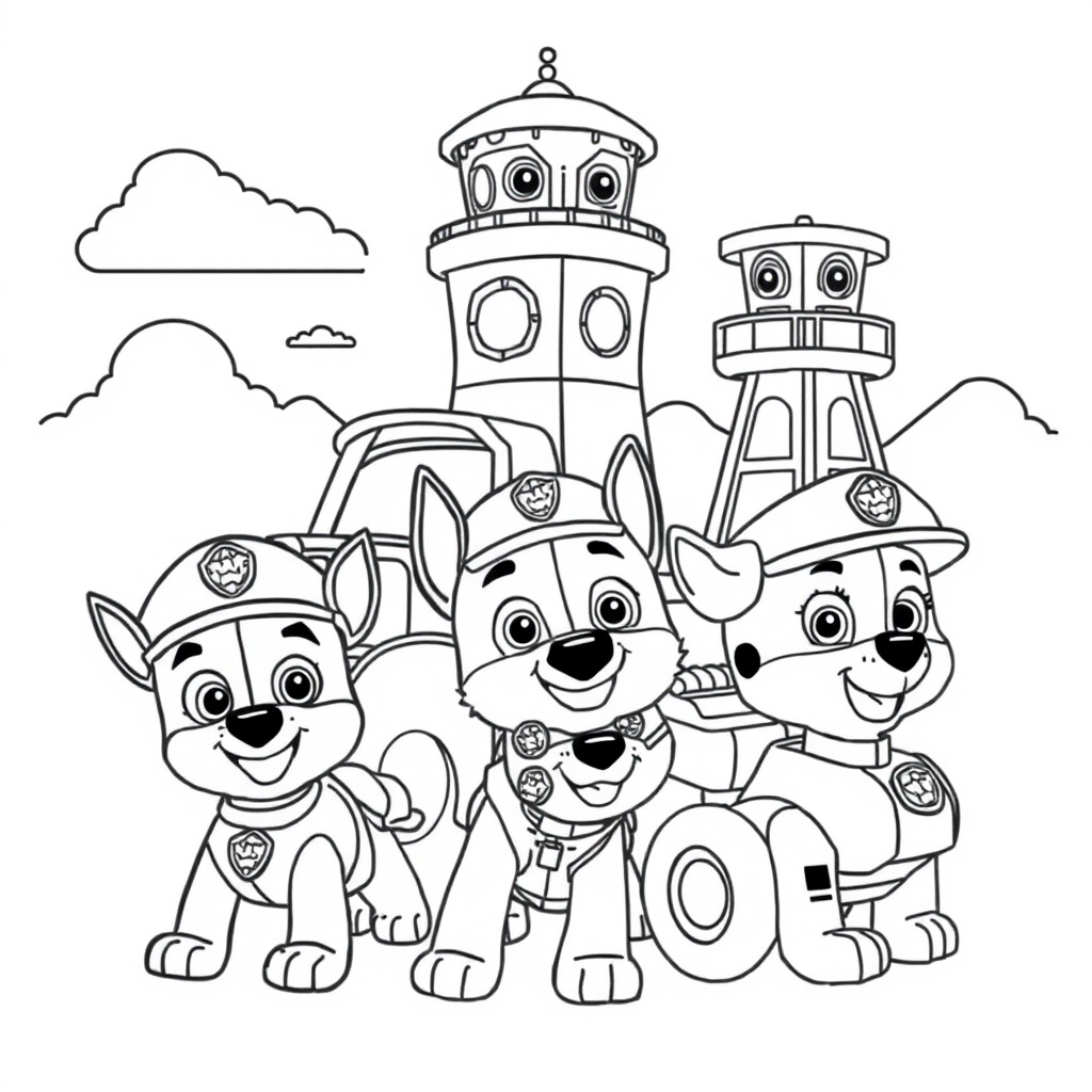 Libro para Colorear de Patrulla de Cachorros