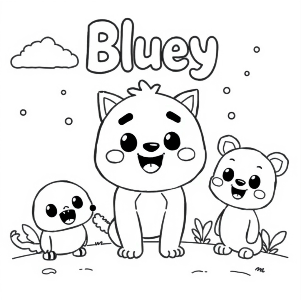 Bluey Coloring Book