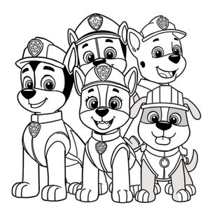 Coloring Book: PAW Patrol in Action