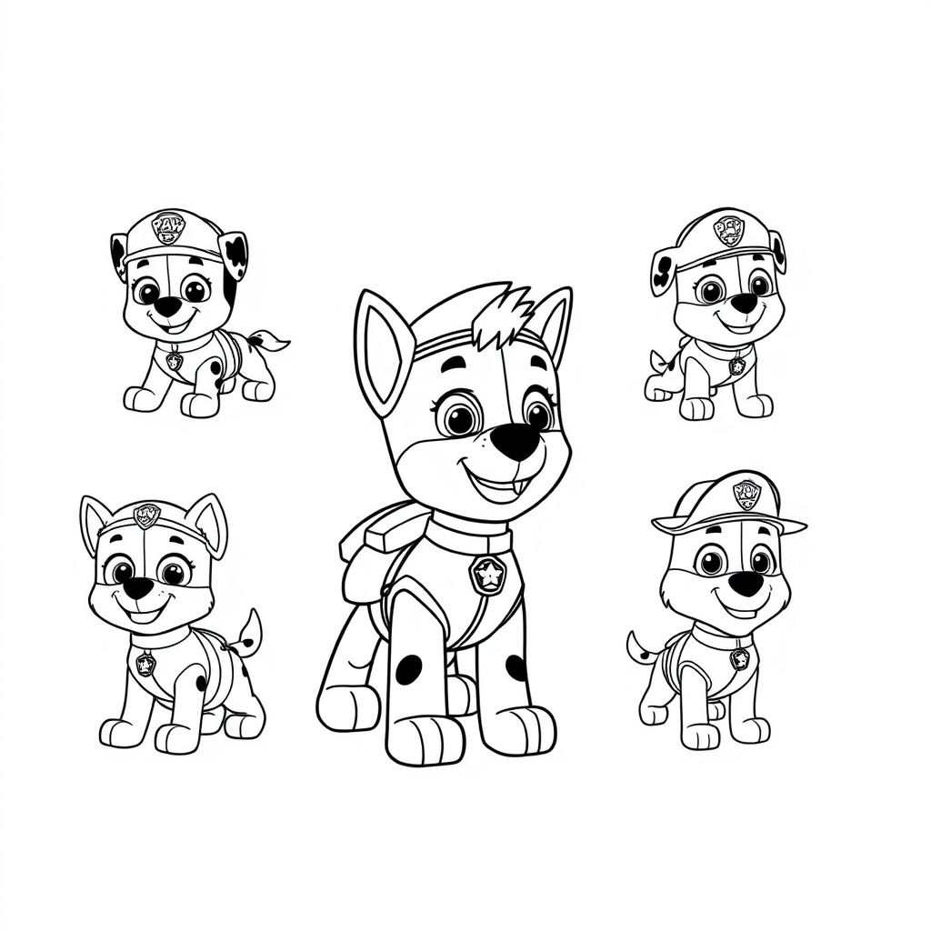 Libro para Colorear de Patrulla de Cachorros