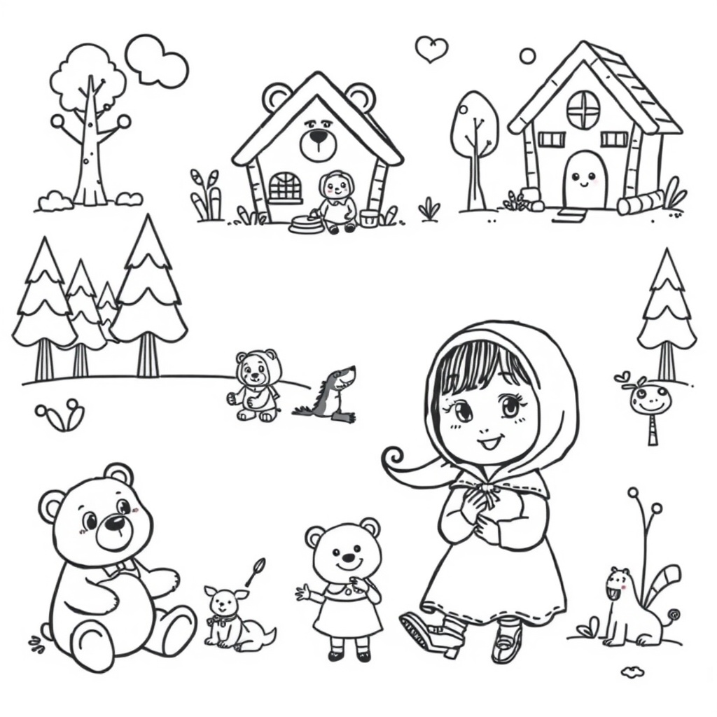 Masha and the Bear: Adventures to Color