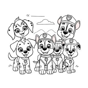 Coloring Book: PAW Patrol Team