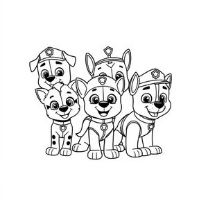 Coloring Book: PAW Patrol in Action