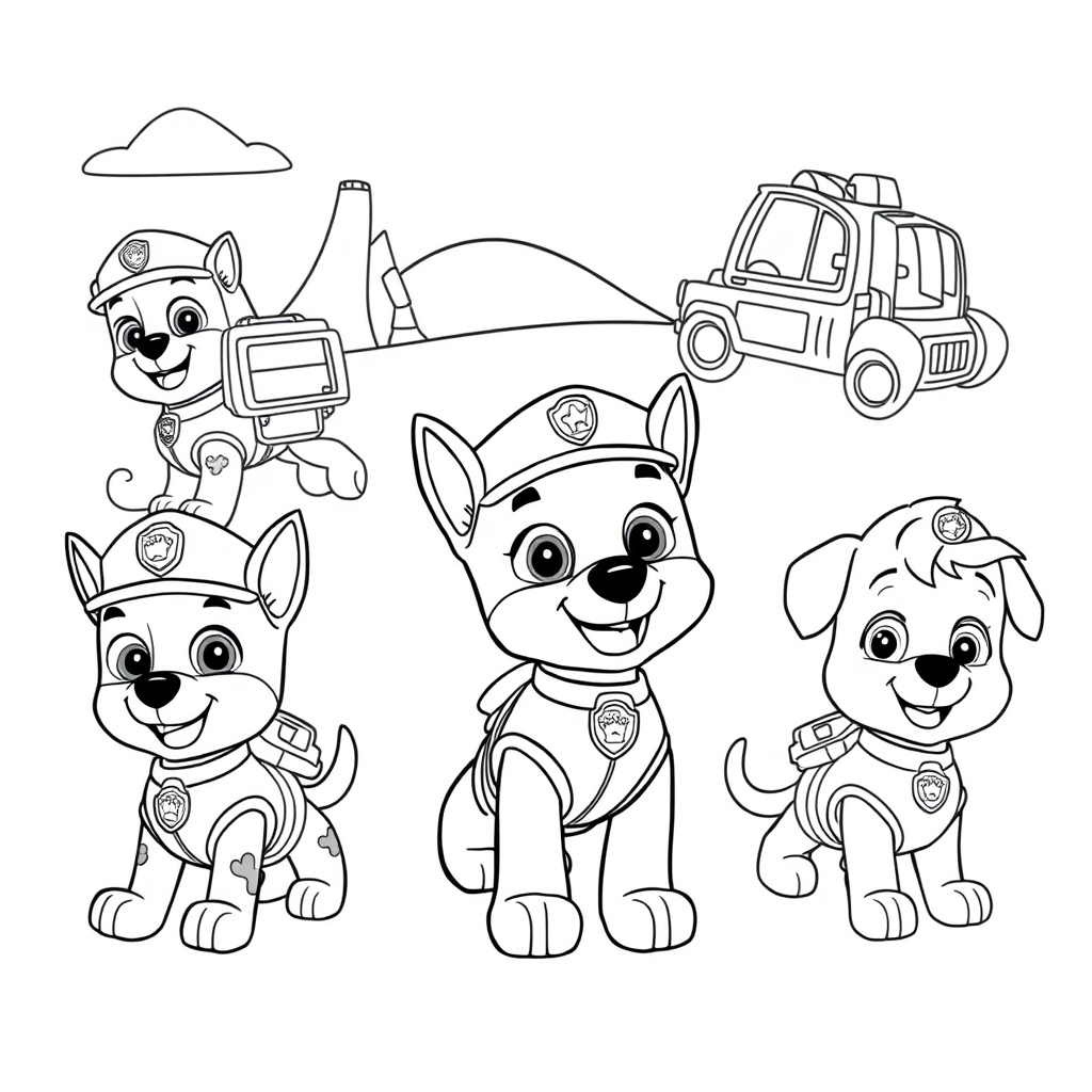 Libro para colorear de la Patrulla Canina